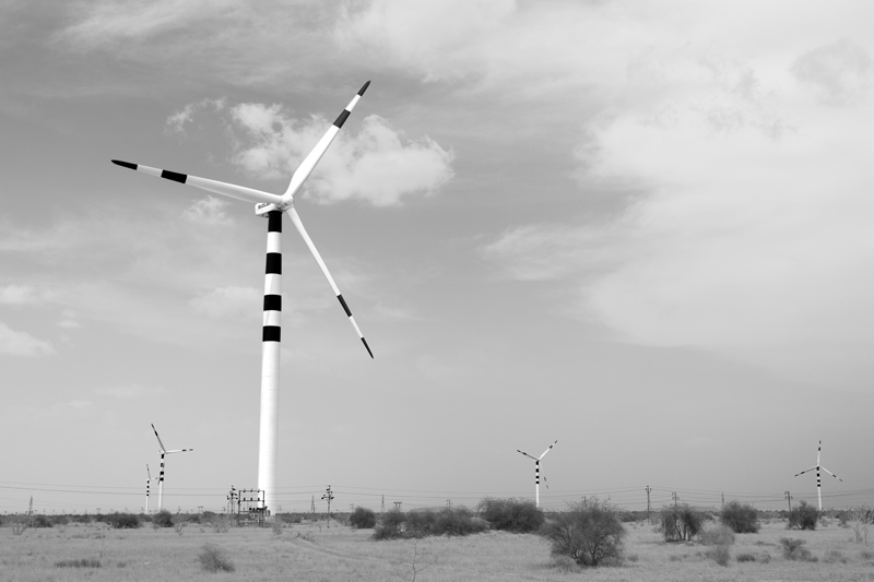 The Jaisalmer Wind Park generating environment-friendly wind power in Jaisalmer district, Rajasthan